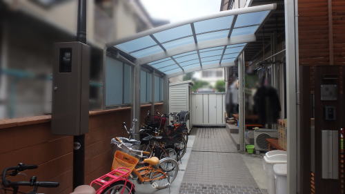 茨木市Ｆ様邸自転車置き場