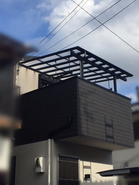 パワーアルファ/ブラック クリアマット(LIXIL) ベランダ屋根