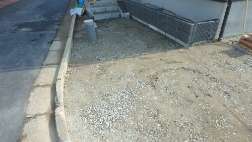 アプローチ整地・転圧