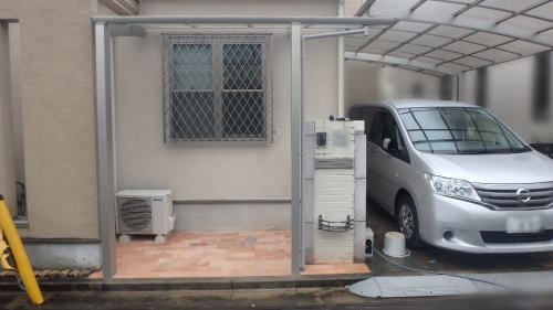 大阪府高槻市S様邸 自転車置き場新設リフォーム工事後