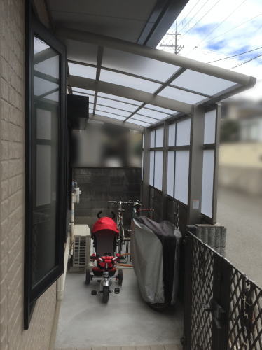 高槻 サイクルポート設置工事