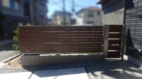 摂津 新築外構 ジオーナフェンス