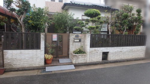 大阪府茨木市K様邸 ブロック塀撤去・フェンス設置工事着後