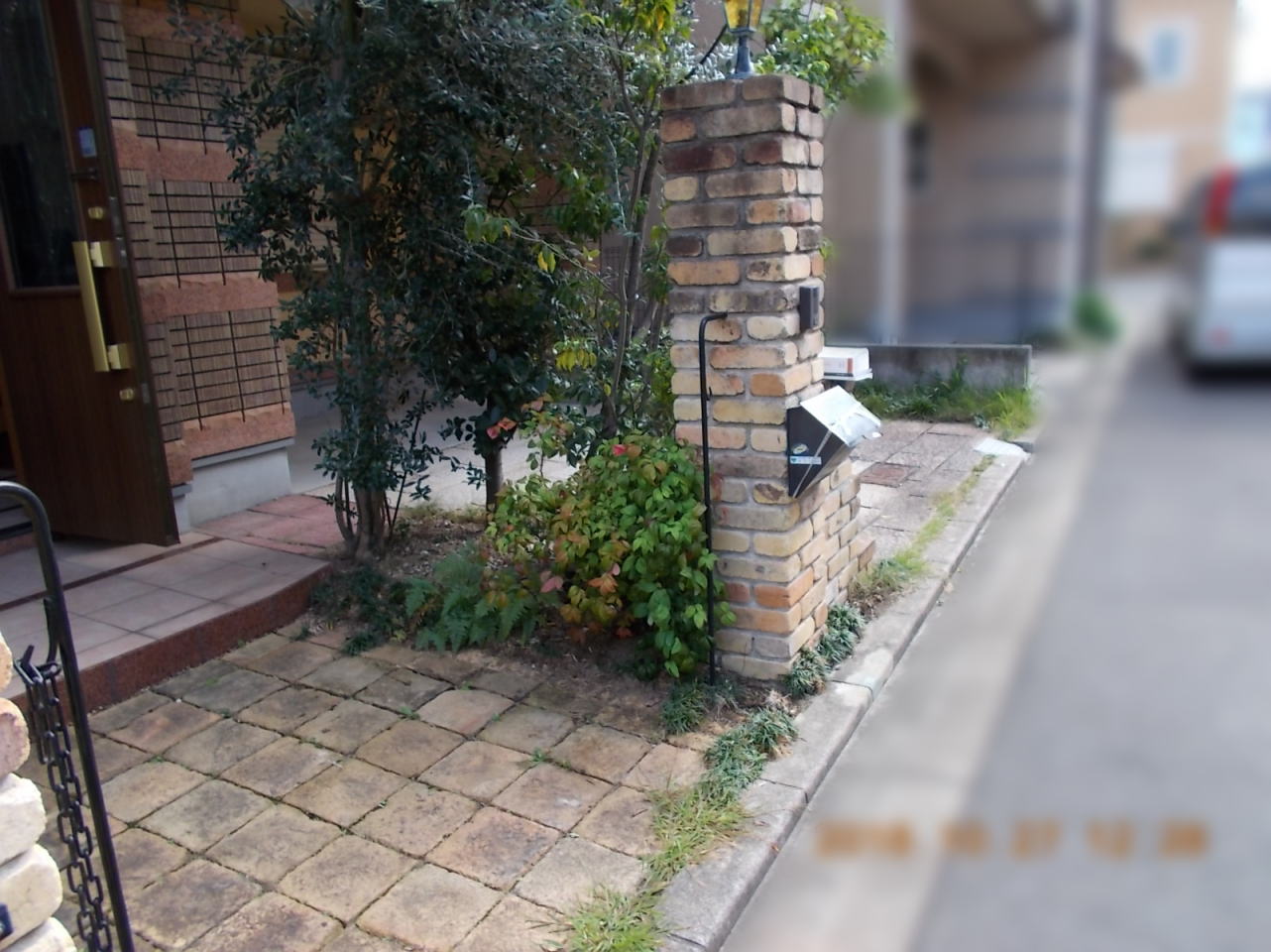 大阪府大阪市T様邸 外構リフォーム前アプローチ