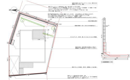 大阪府高槻市A様邸 外構リフォーム工事図面