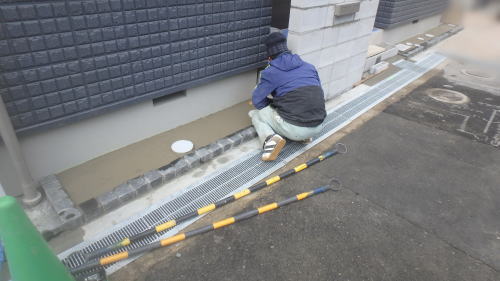 大阪寝屋川 洗い出し基礎打設