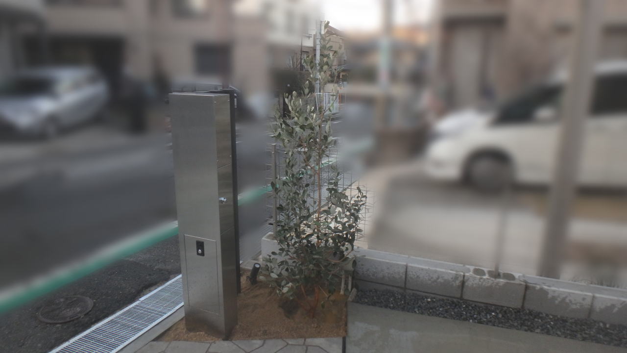 大阪枚方 アプローチ植木移植
