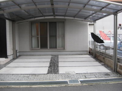 スタンプコンクリート施工後