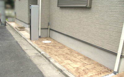 高槻市 アプローチ スタンプコンクリート