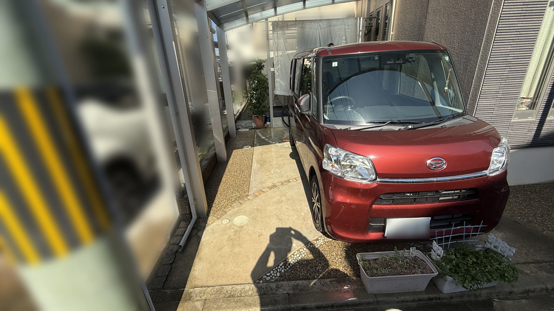 高槻市K様邸 ガレージ 砂美石洗い出し