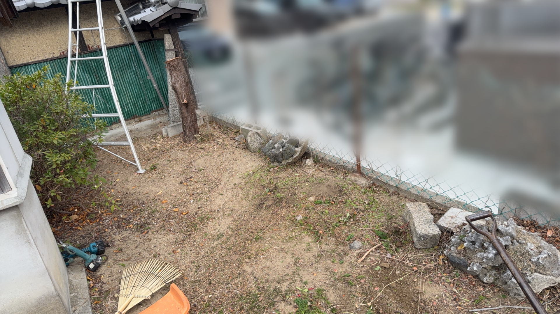 高槻市U様邸 お庭 伐採