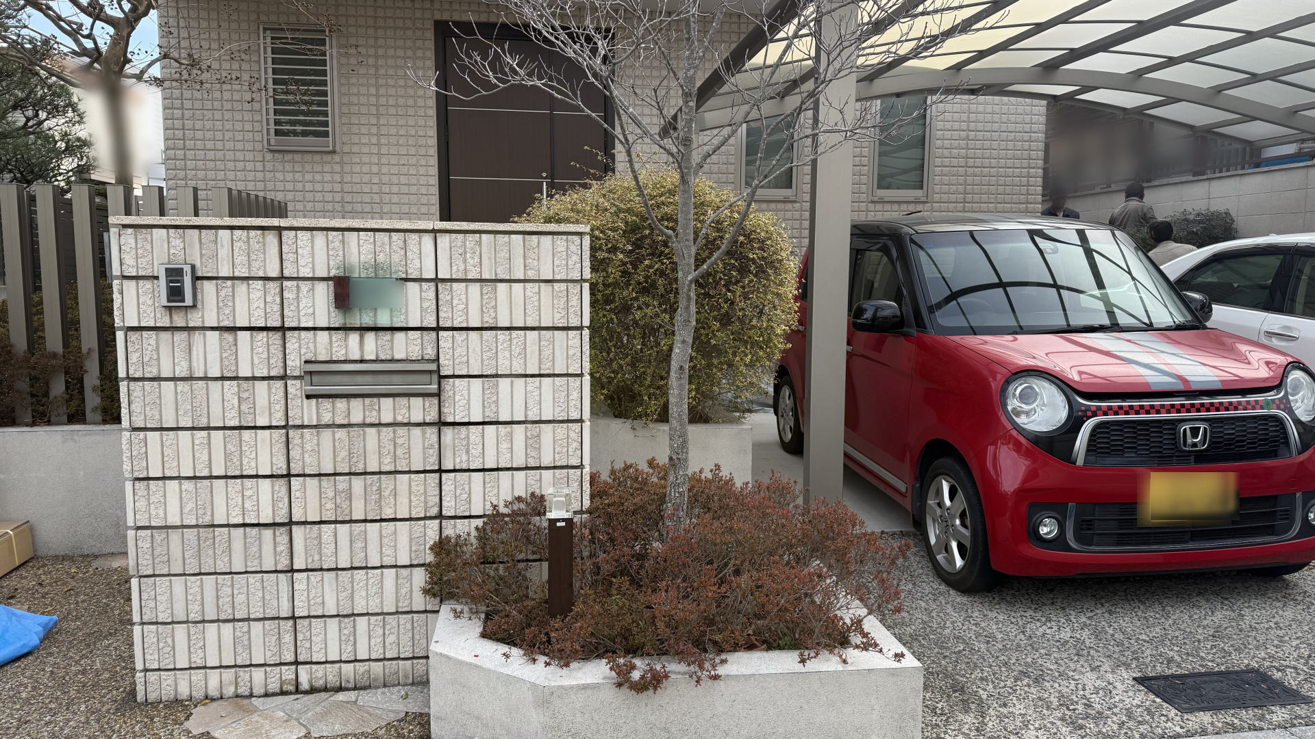 京都府長岡京市N様邸 門まわり 表札・照明取替前