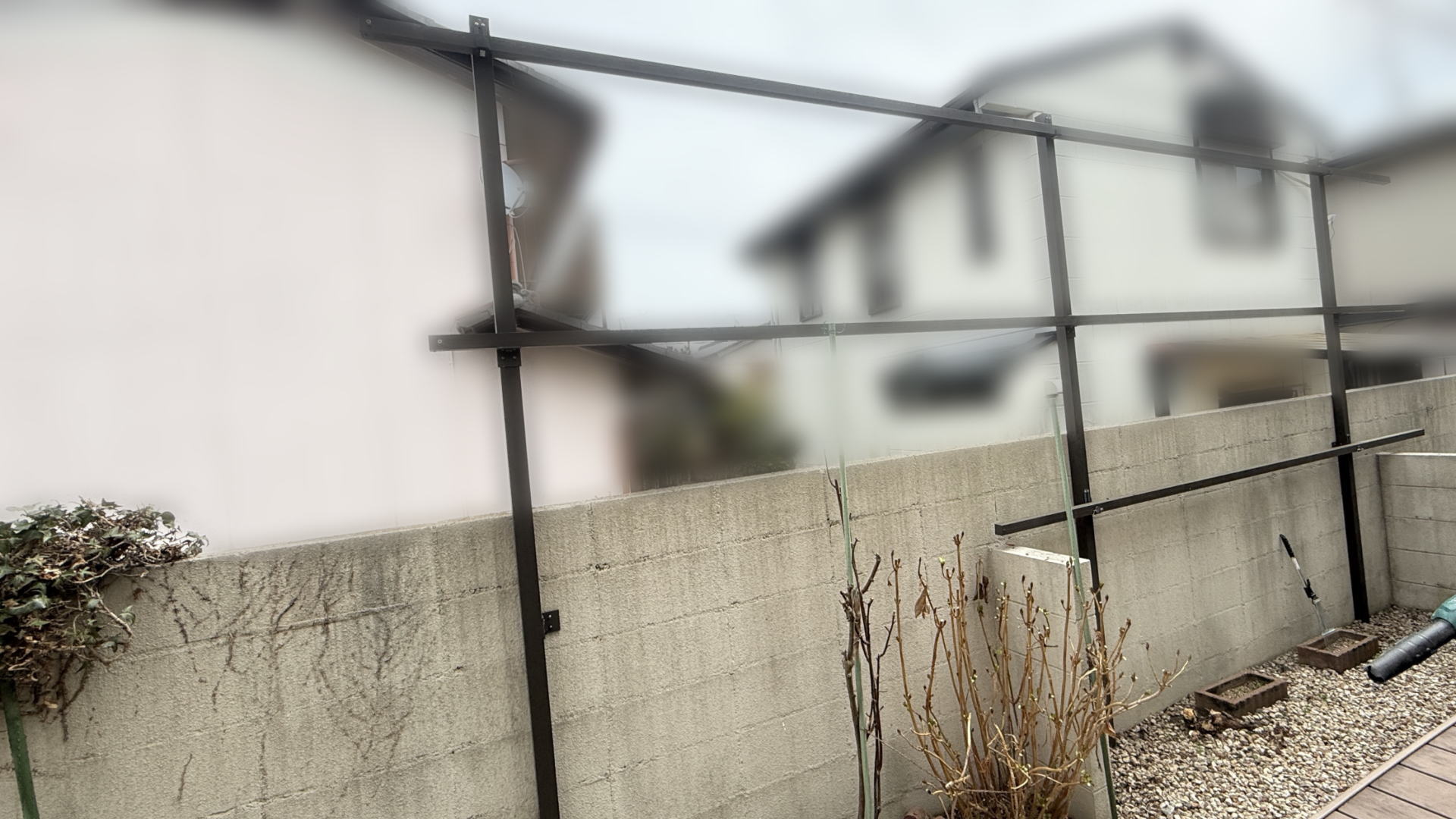 京都府長岡京市N様邸 お庭 フェンス取付前