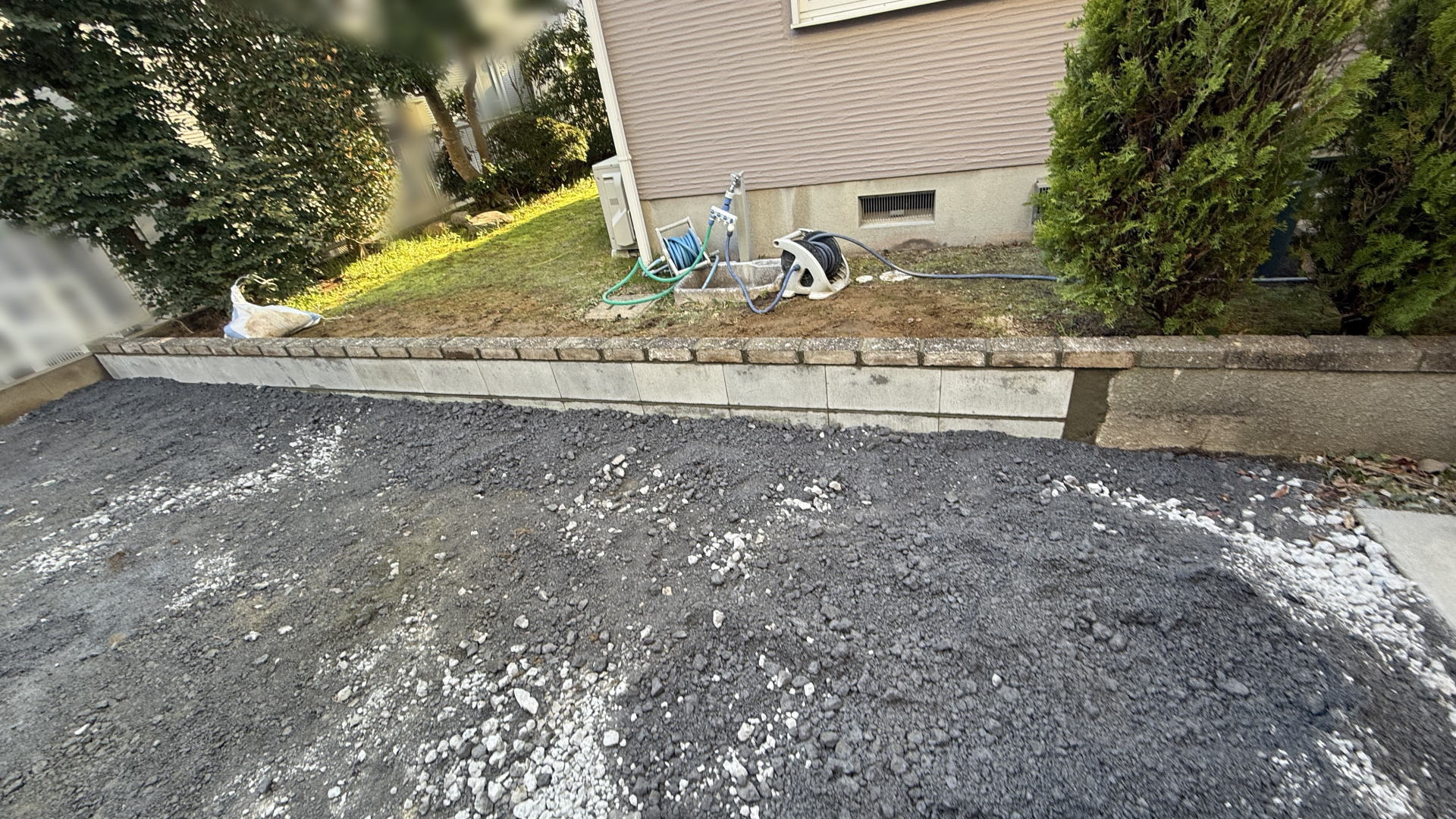 高槻市S様邸 ガレージ ブロック積み・レンガ積み