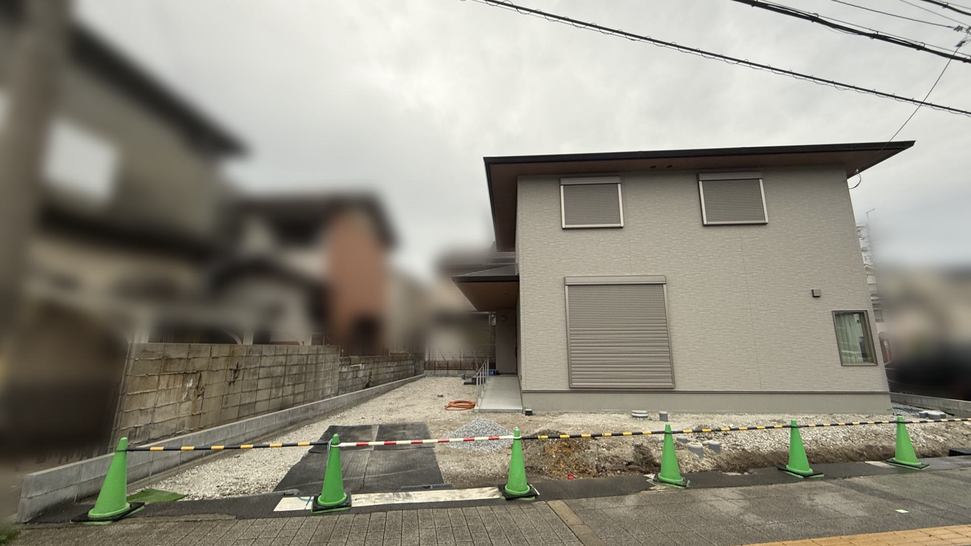 高槻市Y様邸　新築外構工事中