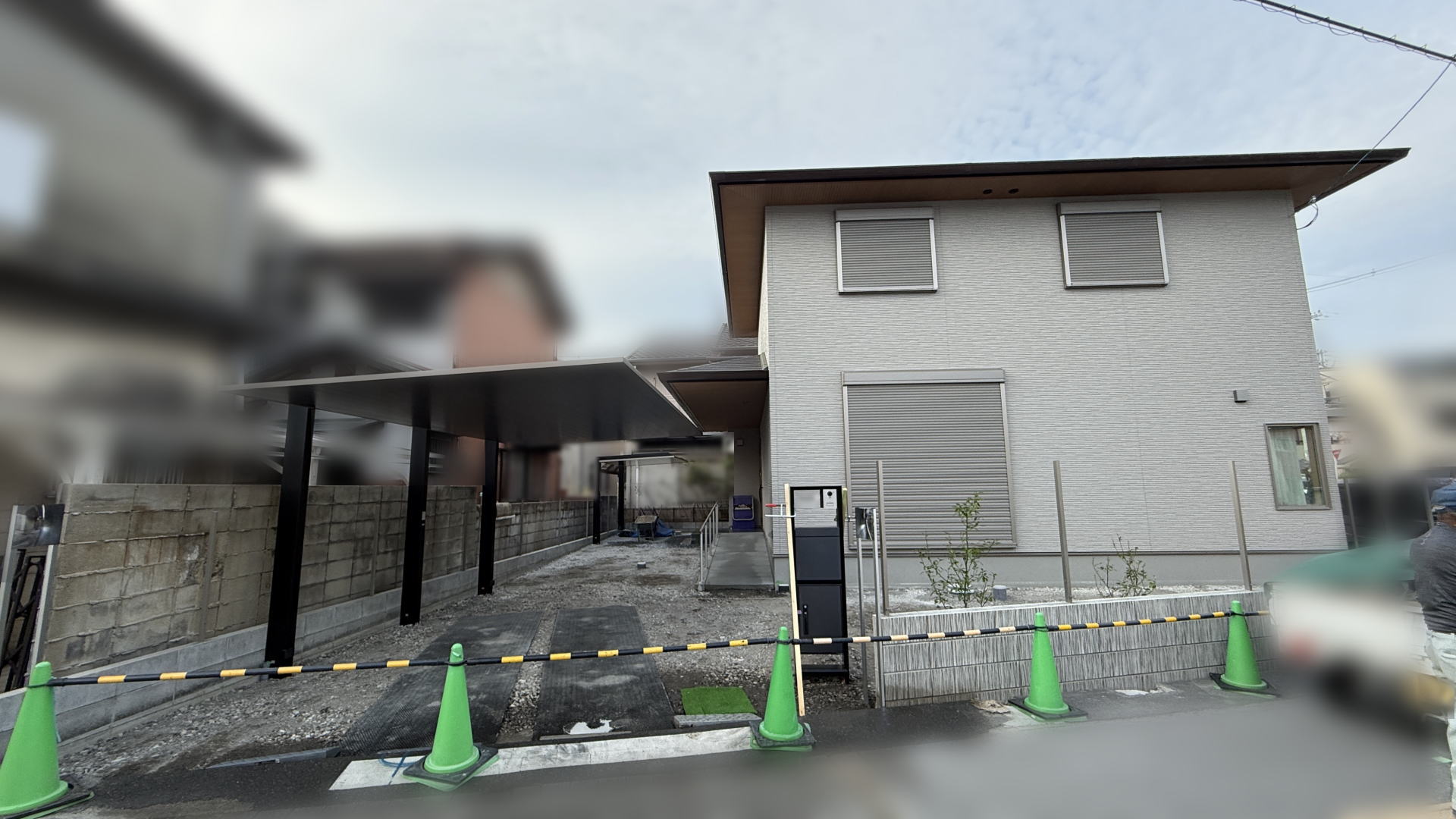 高槻市Y様邸　新築外構工事中