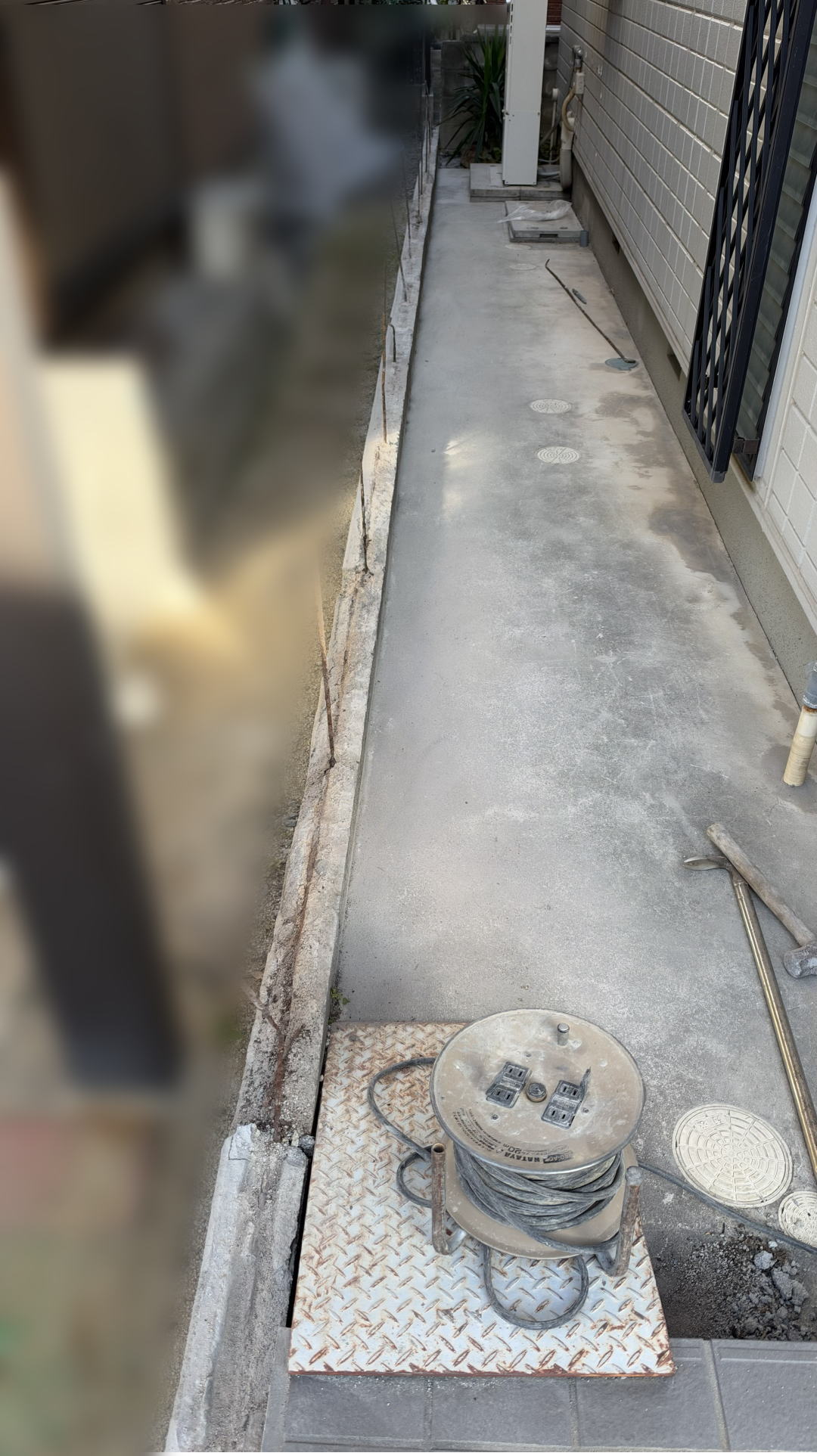 茨木市U様邸 隣地境界沿い ブロック撤去